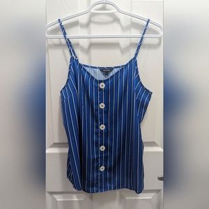 RW&CO Blue Stripes Cami with Spaghetti Strap